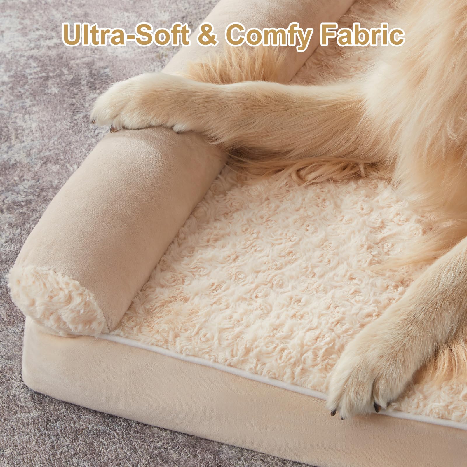 BFPETHOME large dog bed dimensions 48x35x7 layout