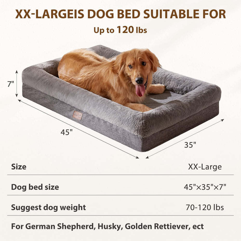 BFPETHOME XL egg crate foam emphasizes high-density support for comfort.