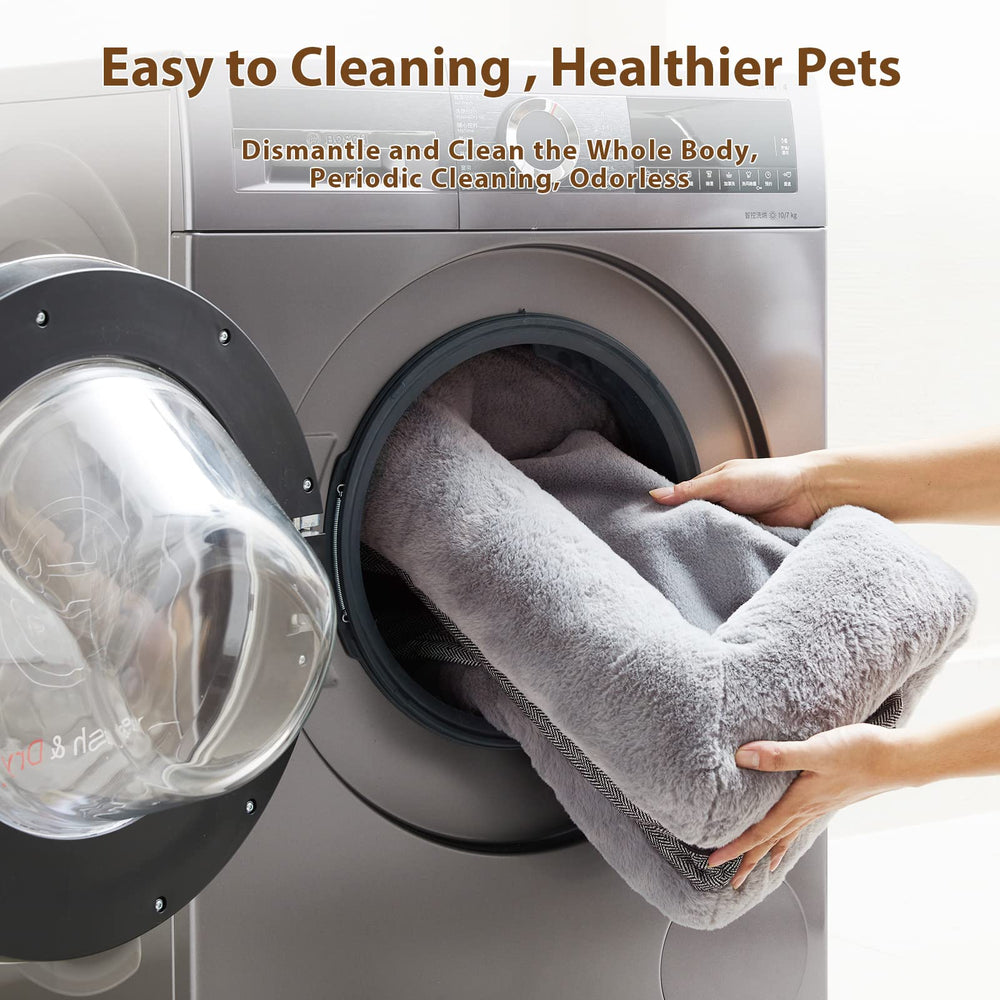 BFPETHOME XL machine-washable cover demonstrates simple care and durability.