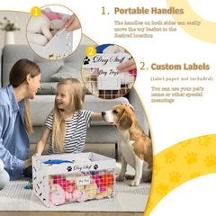 Bfttlity bone-markings dog toy storage blends with home decor