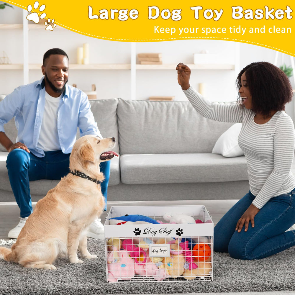 Bfttlity label-design dog toy box ready for personalization and naming