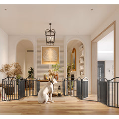 BHG freestanding dog gate usable indoors and outdoors without tools