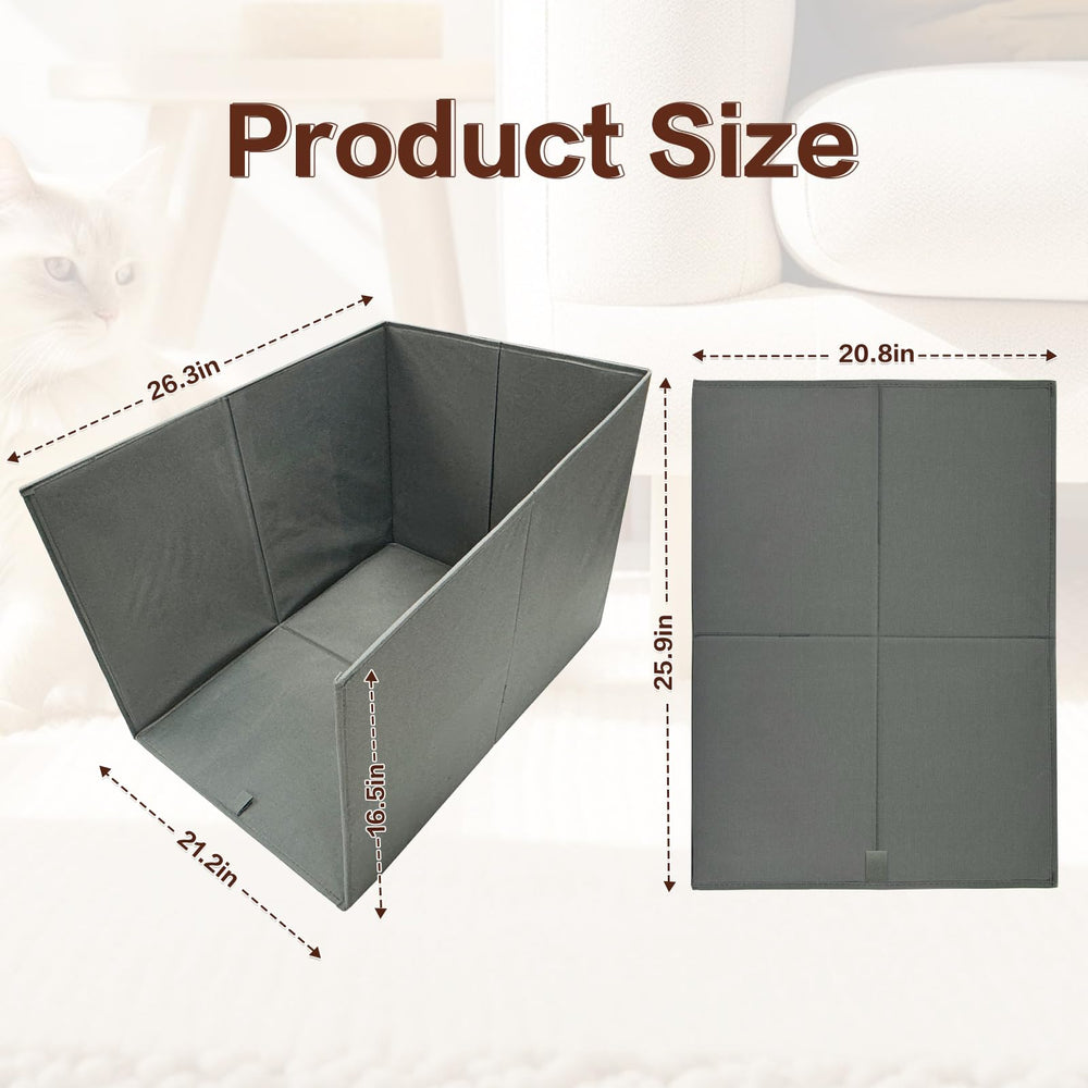 Bhyhok high-side splash guard keeps litter contained and floors clean.