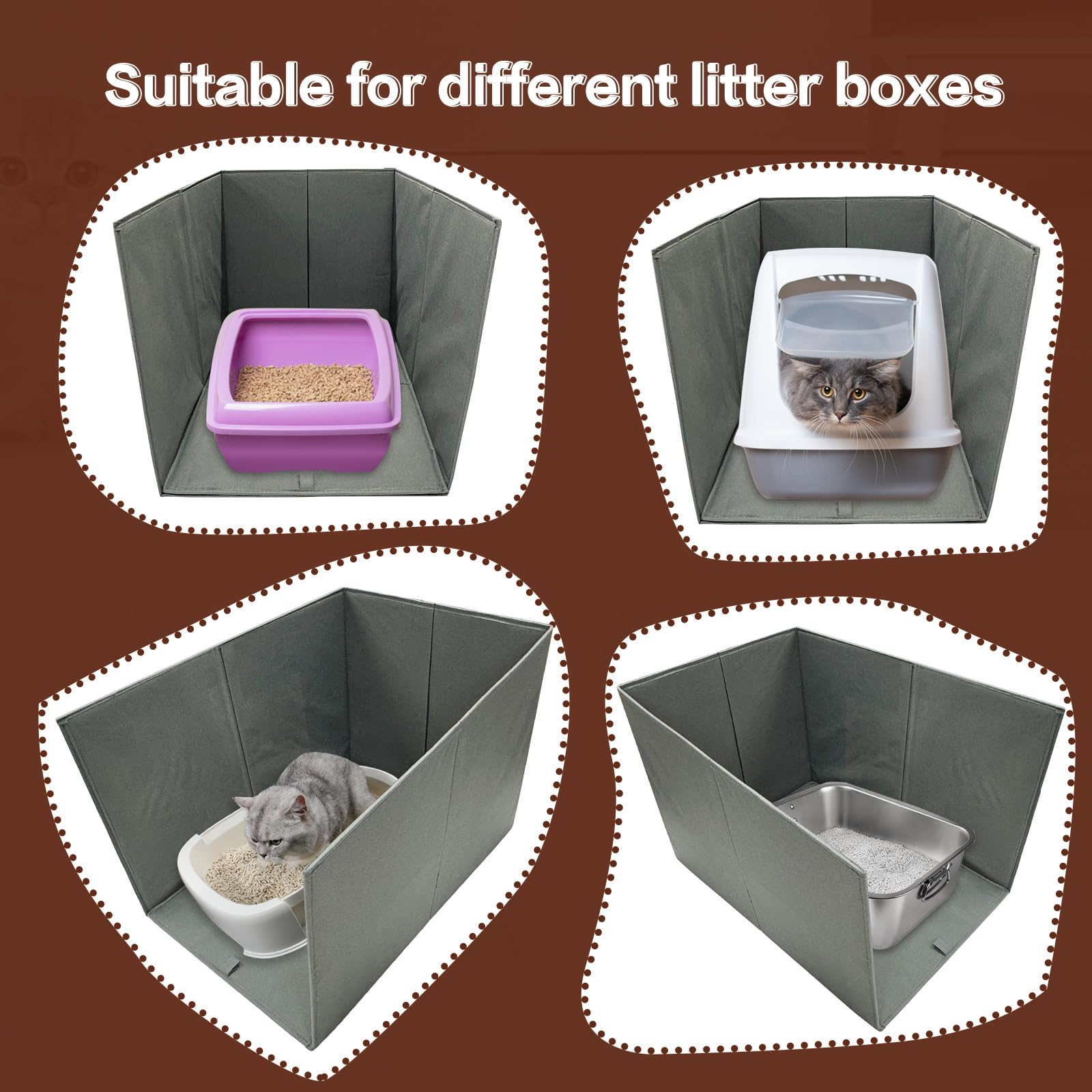 Bhyhok portable foldable litter container is travel-ready for cats on the go.