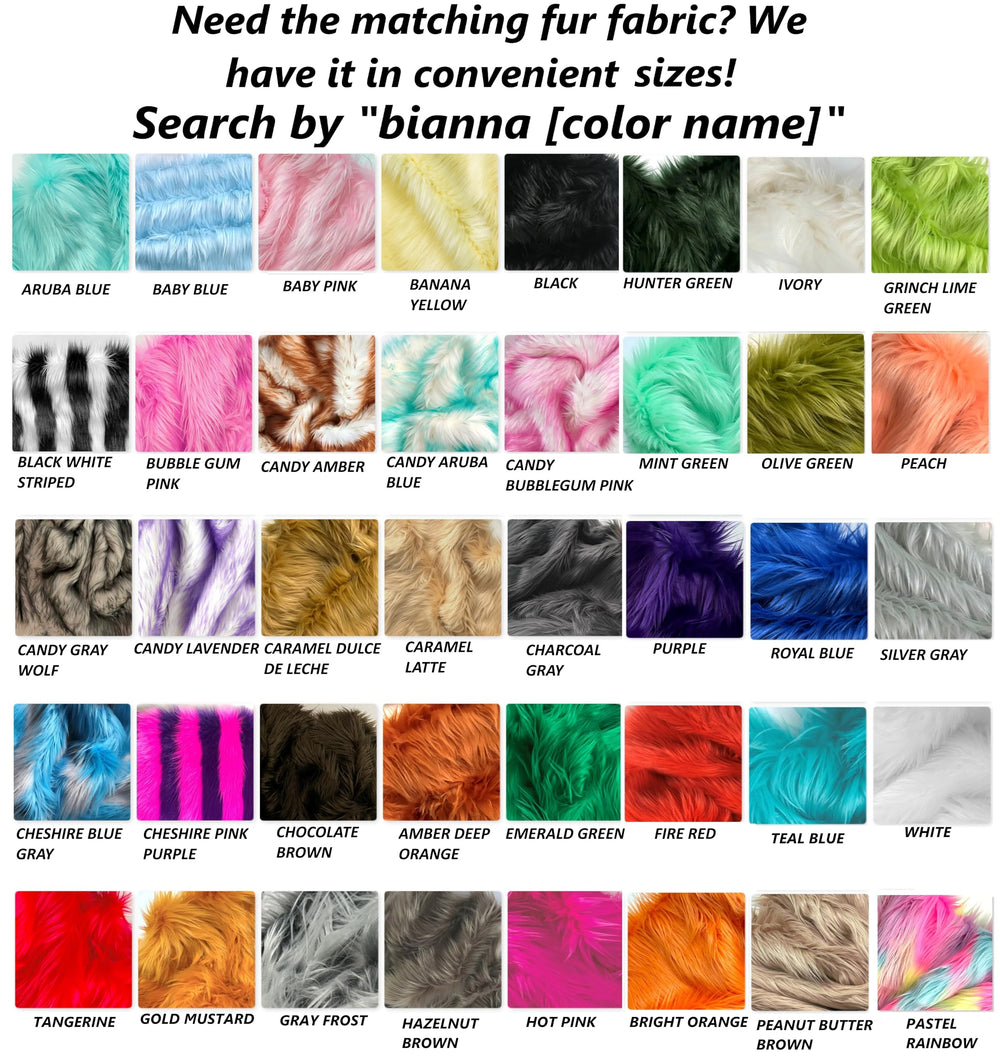 Bianna Creations faux fur tail with premium stuffing for durable plush feel.