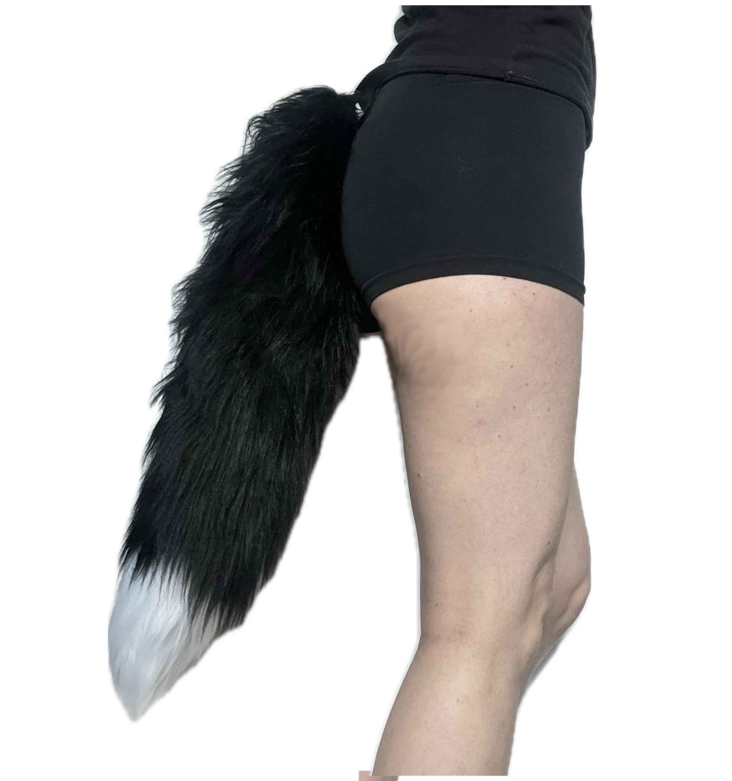 Bianna Creations fox-black tail attached to belt for easy wear.