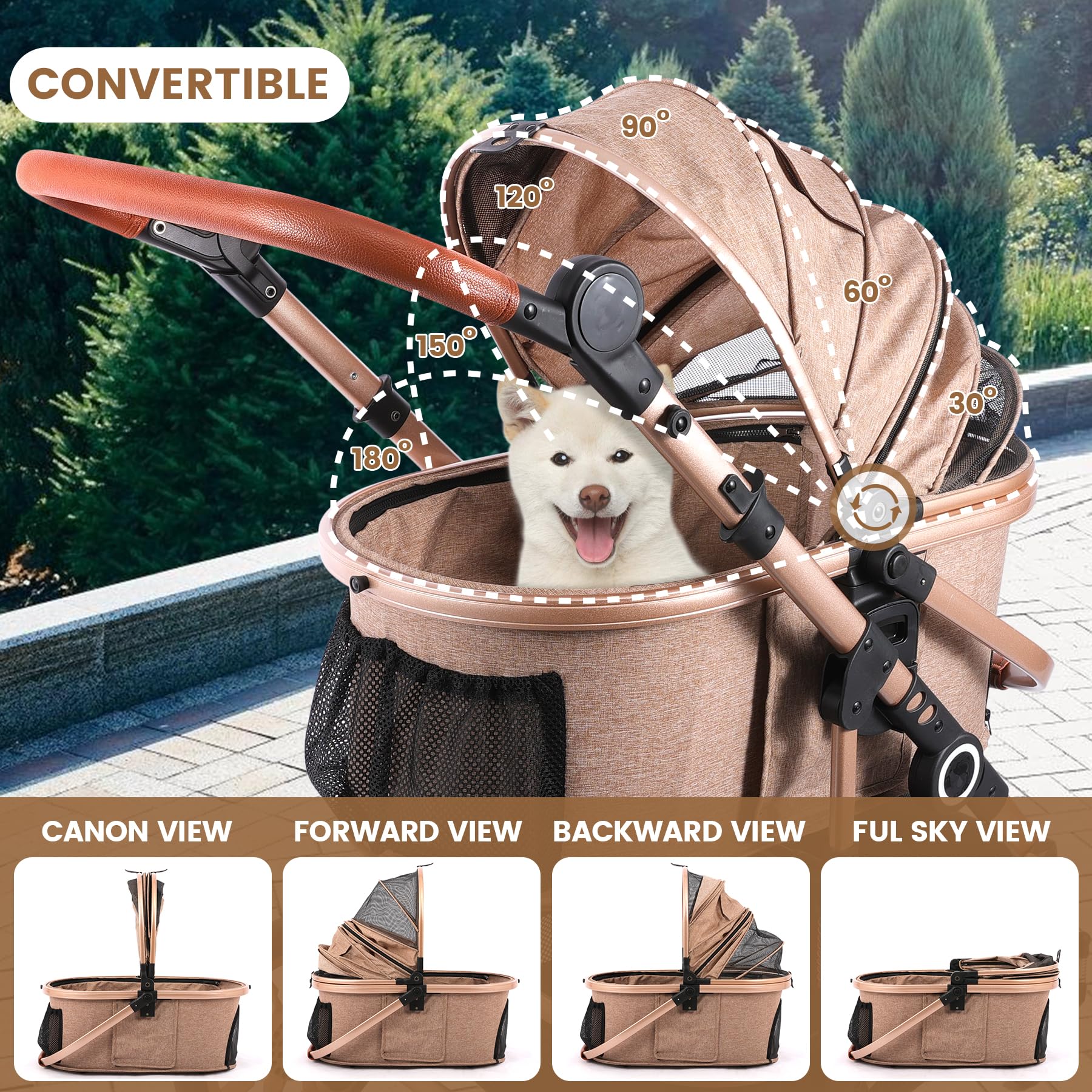 bicystar pet stroller breathable mesh cover with waterproof pad