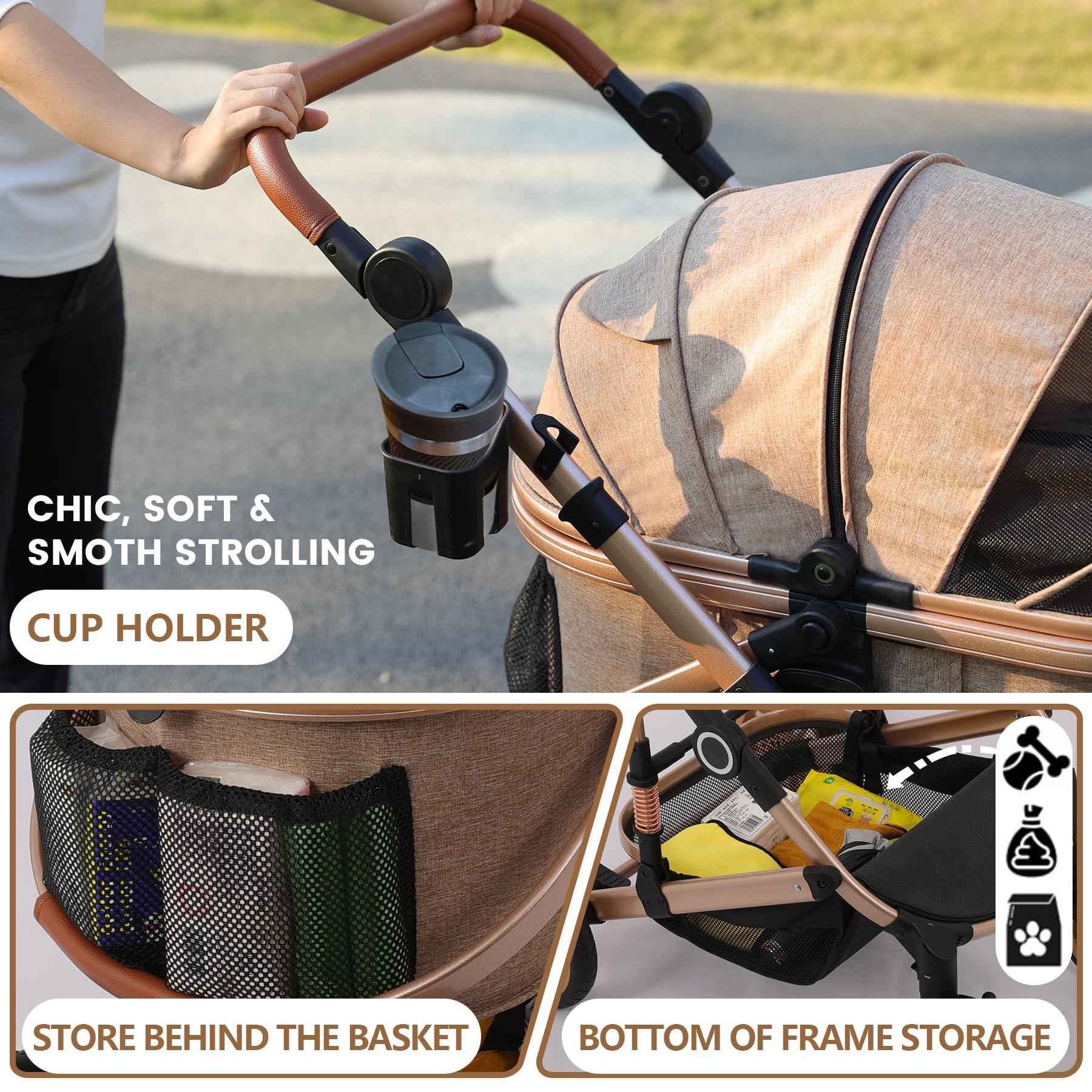 bicystar pet stroller car-seat conversion for seamless travel