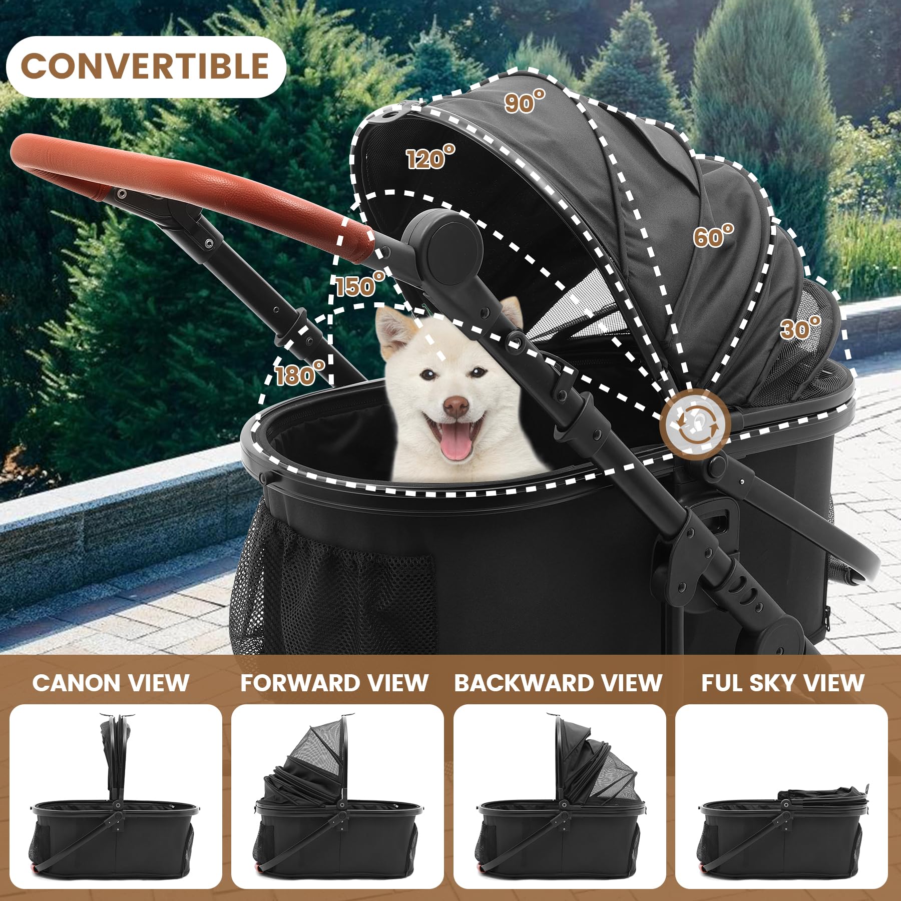 Bicystar detachable carrier converts to standalone stroller quickly.