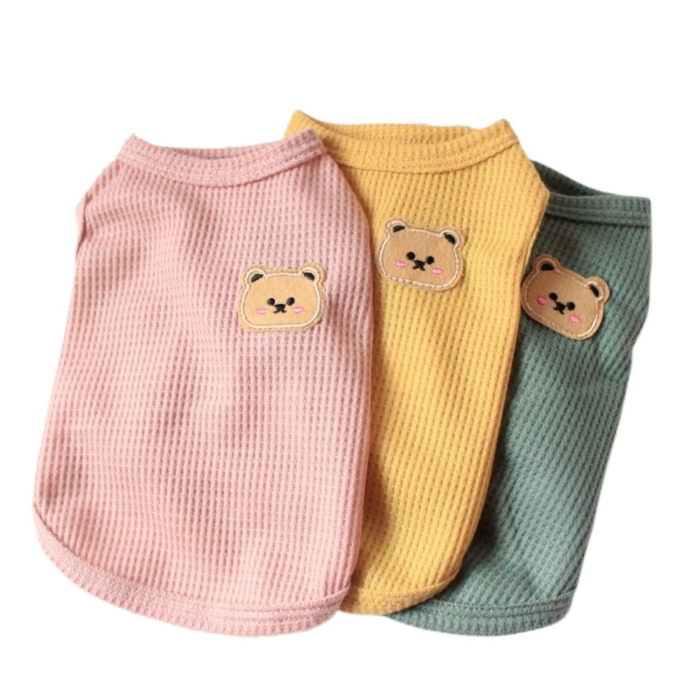 BIECWIAY cotton dog shirt closeup fabric shows soft breathable material for sensitive skin.