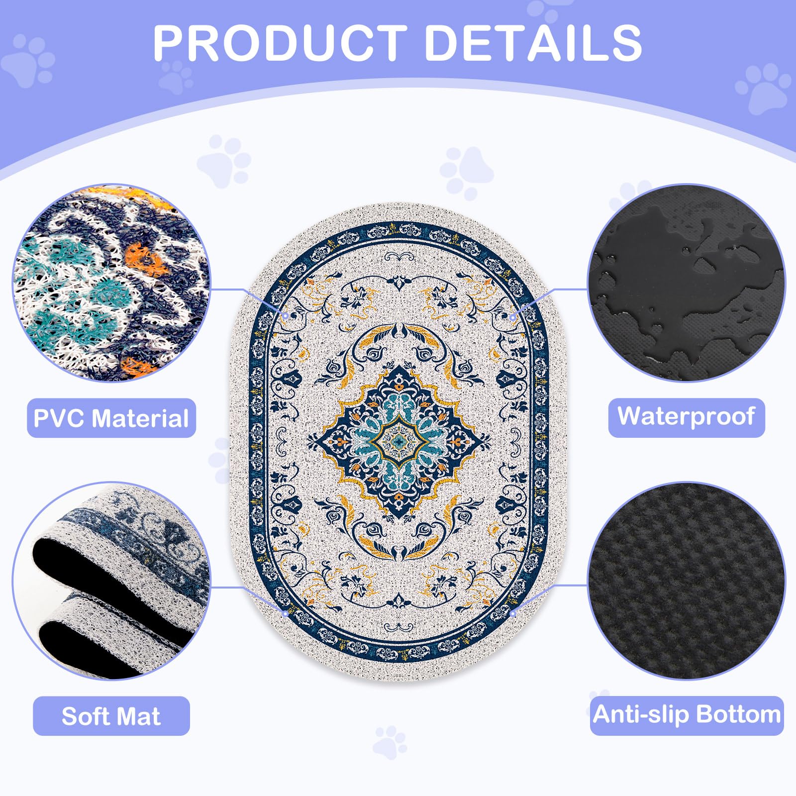 Bienbee cat litter mat waterproof layer keeps urine off floors.