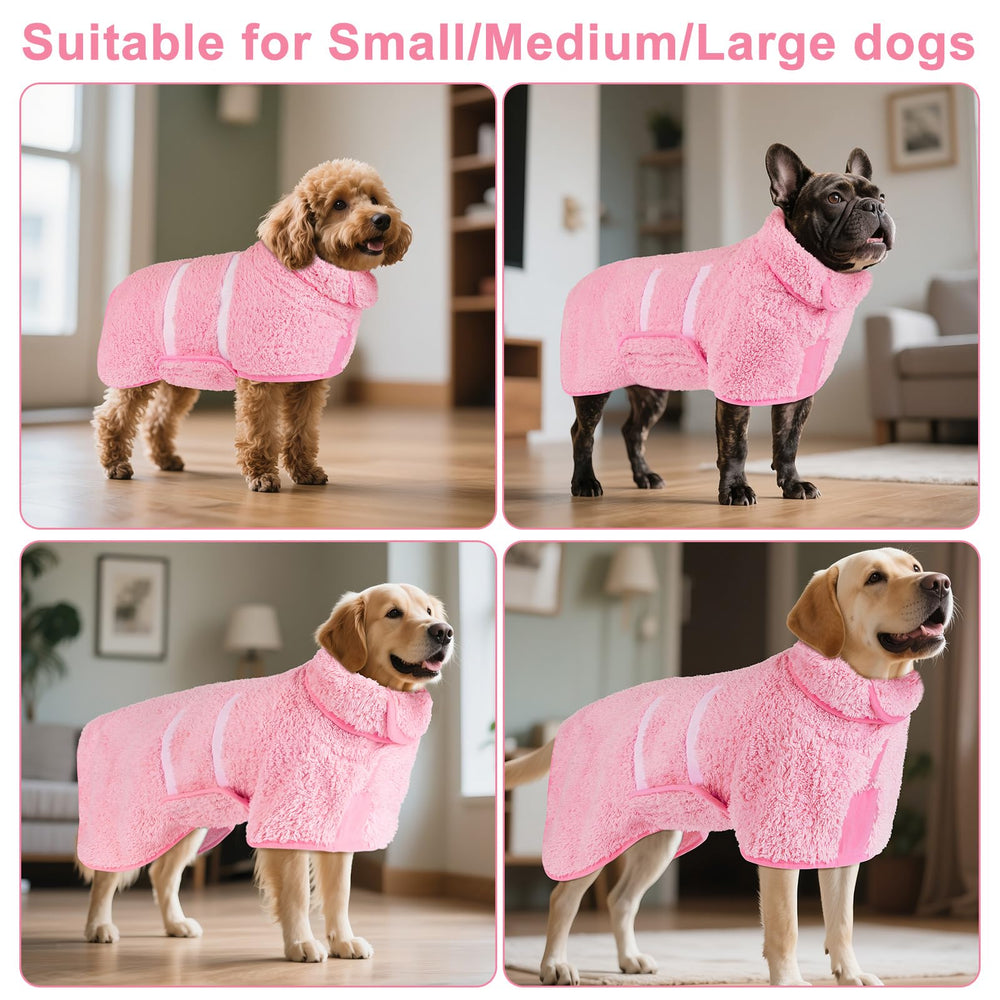 Bienbee dog bathrobe machine washable design simplifies cleaning after use.