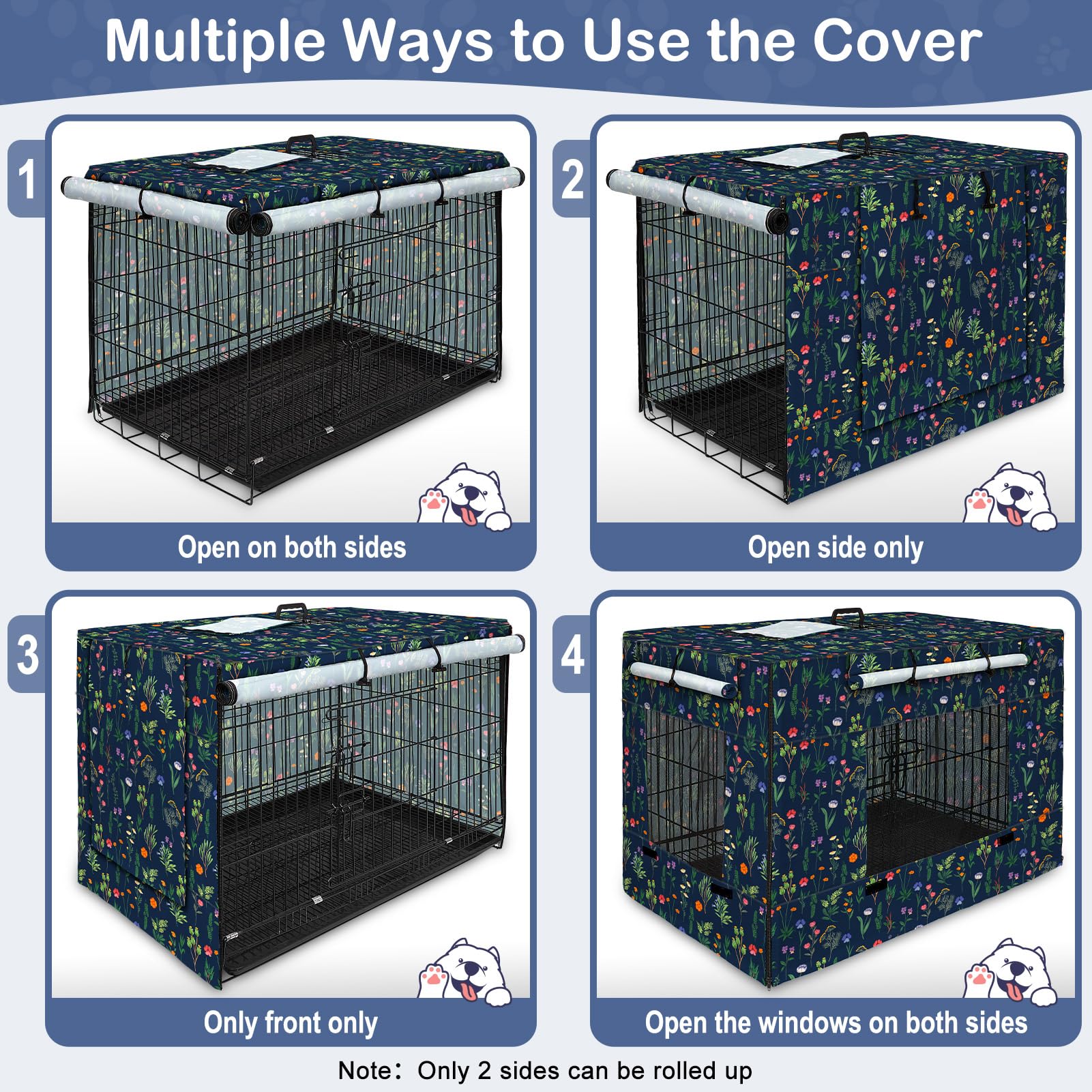 Bienbee crate cover window with roll-up toggle locks enables flexible setup.