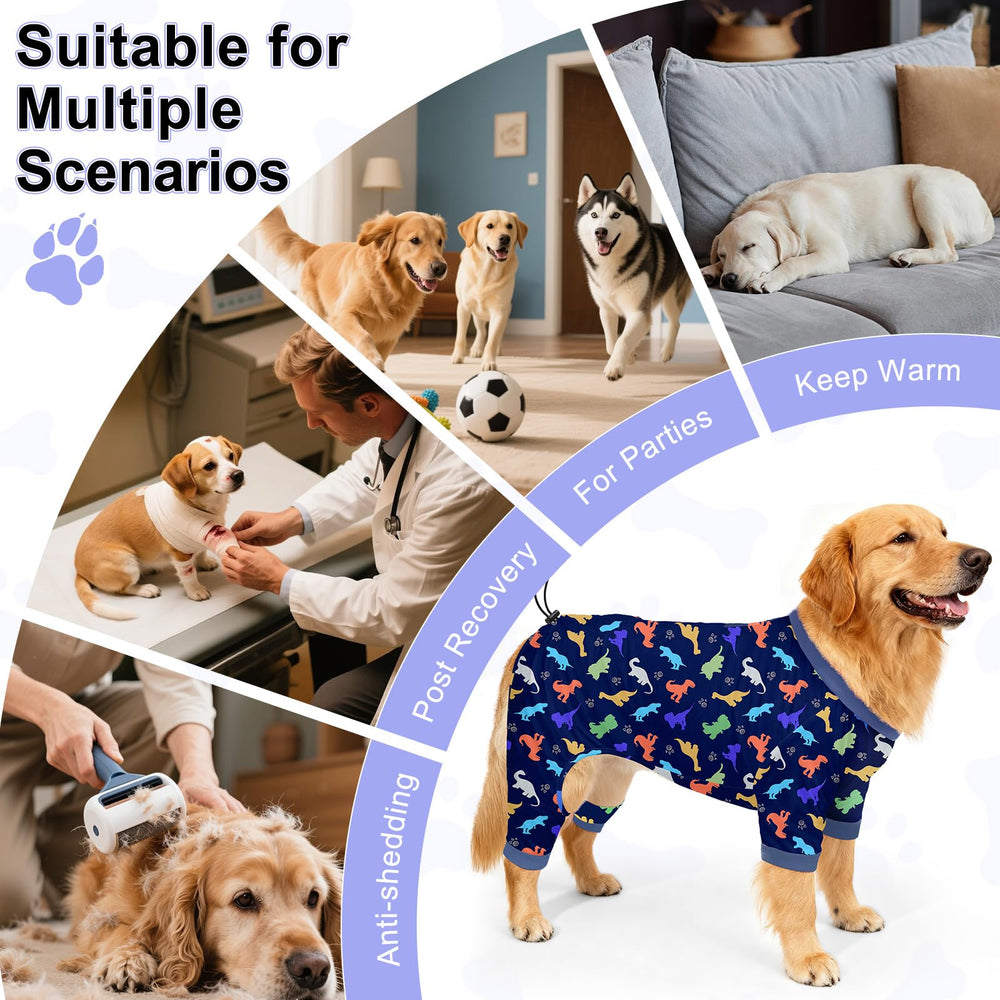 Bienbee dog pajamas adjustable back-length feature helps a snug fit.