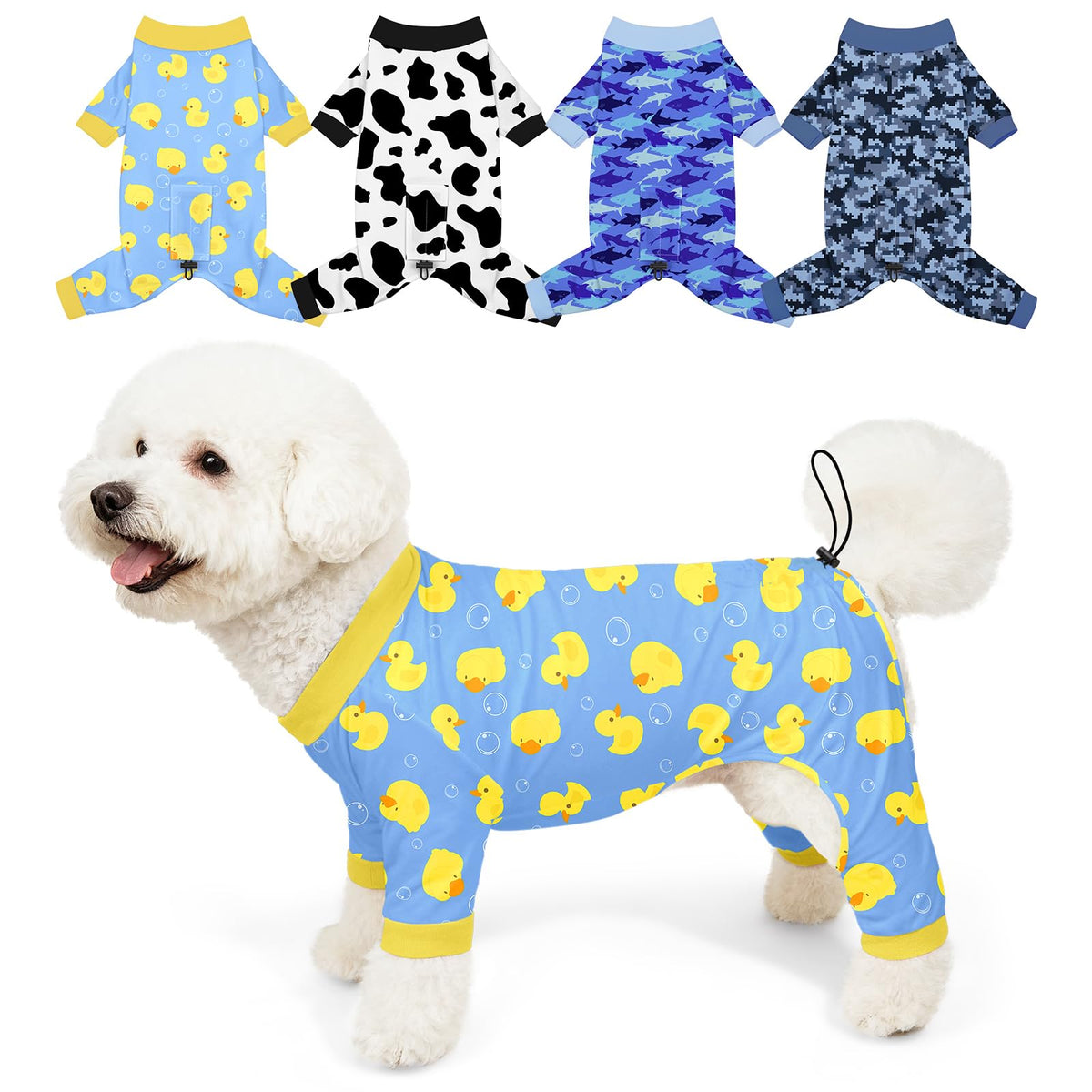 Bienbee dog pajamas butterfly pattern, cozy sleepwear for pets.