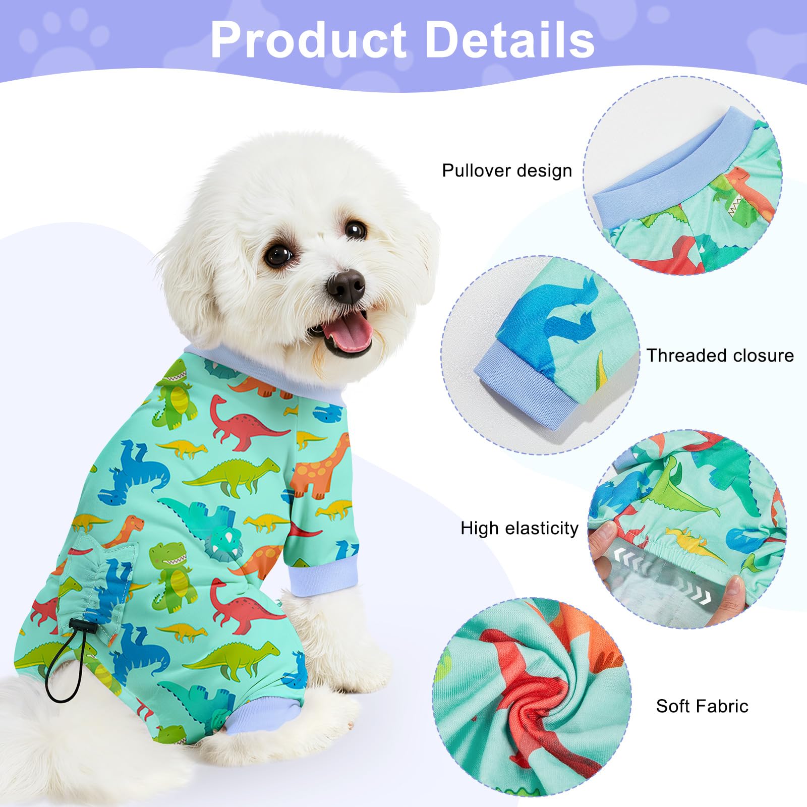 Bienbee dog pajamas cartoon pattern suited for everyday play and photos.