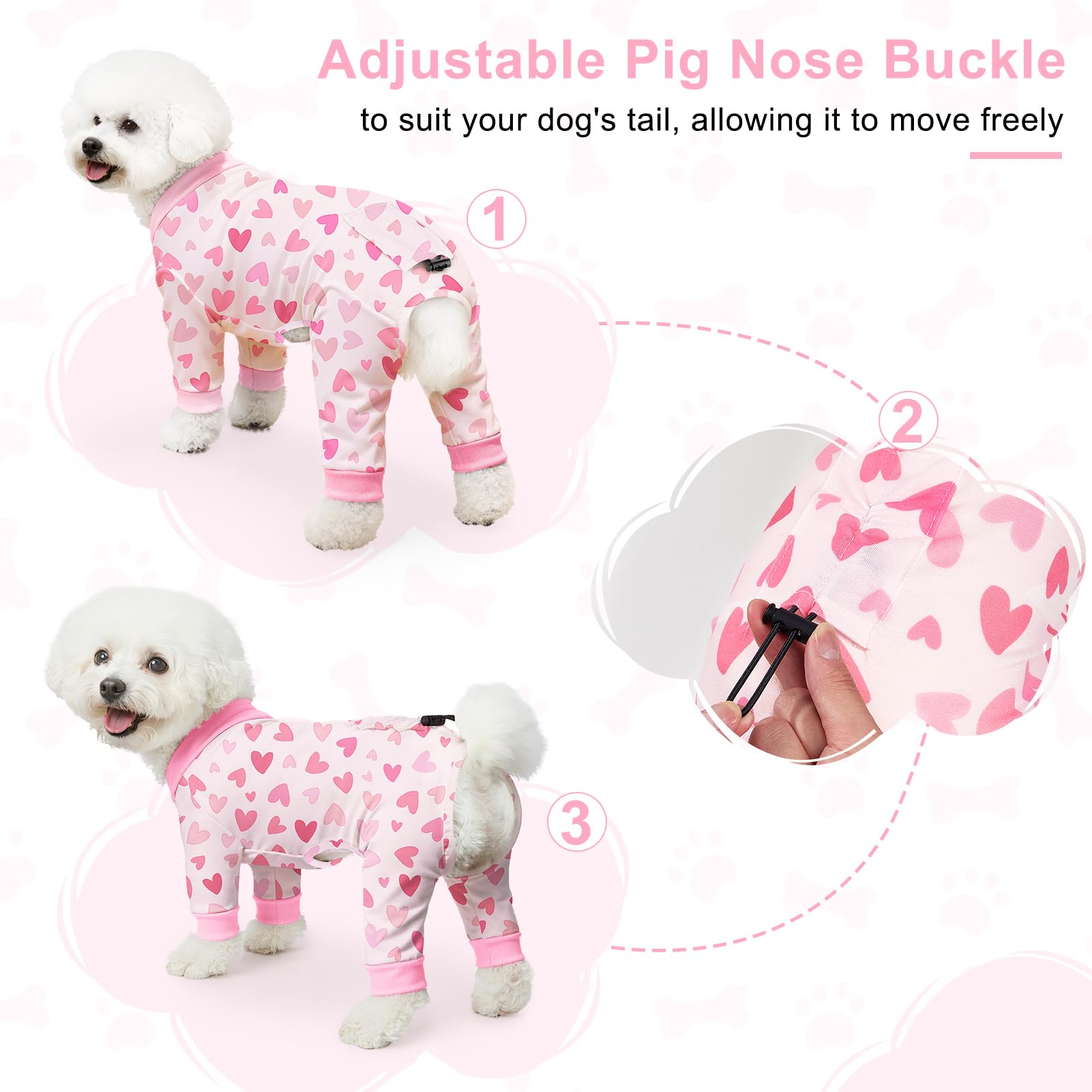 Bienbee dog pajamas are machine washable for quick cleanup