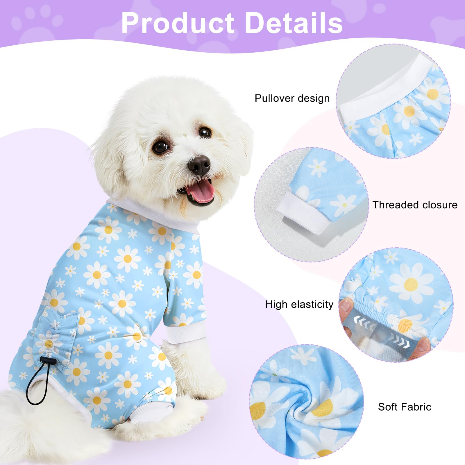 Bienbee dog pajamas on-dog image showcases relaxed comfort for bedtime.