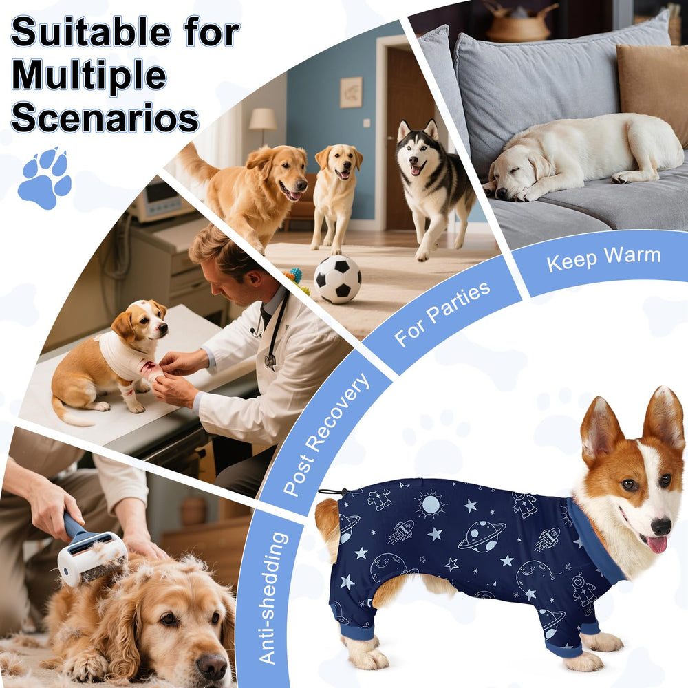 Bienbee dog pajamas sizes-fit-all illustrate versatile wear for small to large dogs