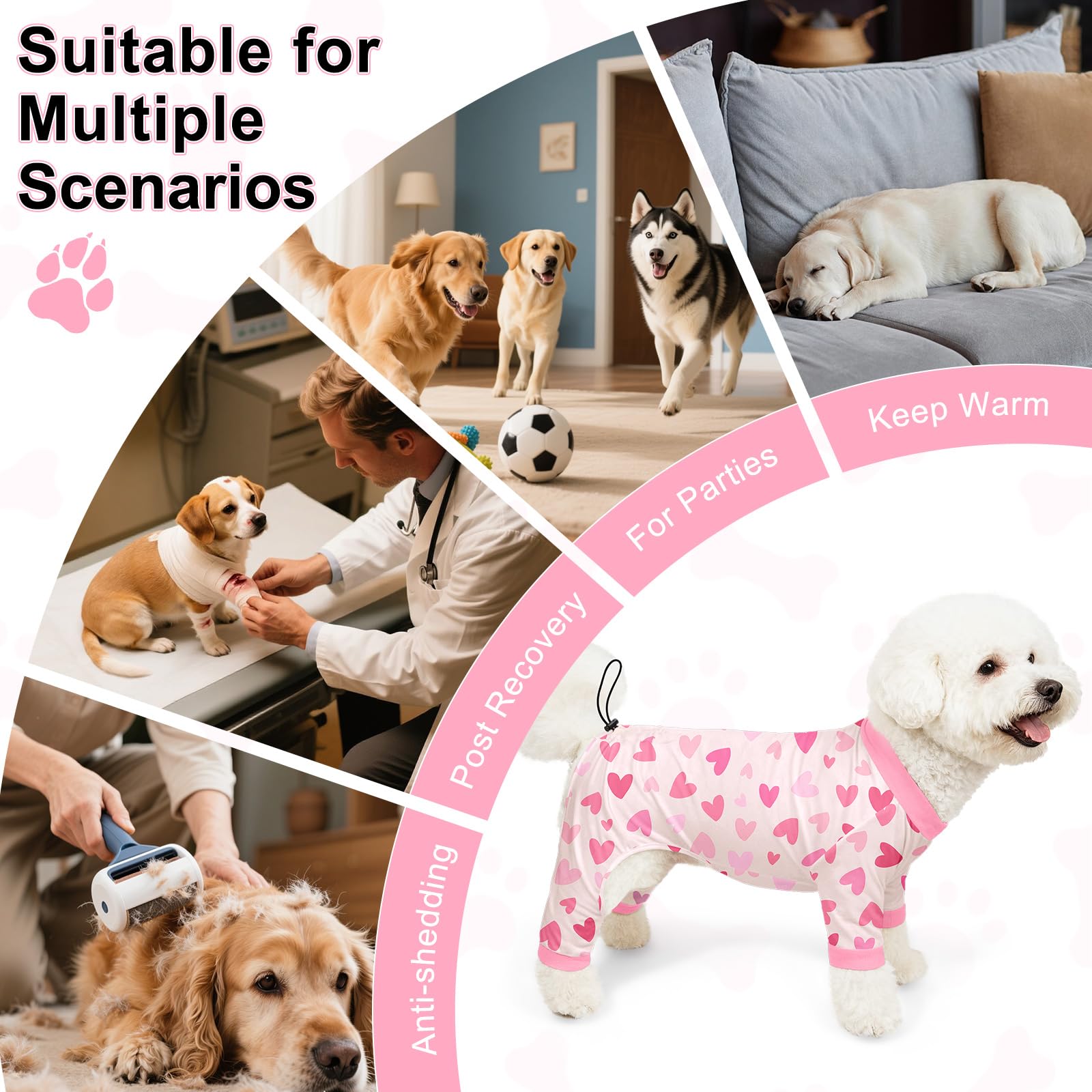 Bienbee dog pajamas available in small to large sizes