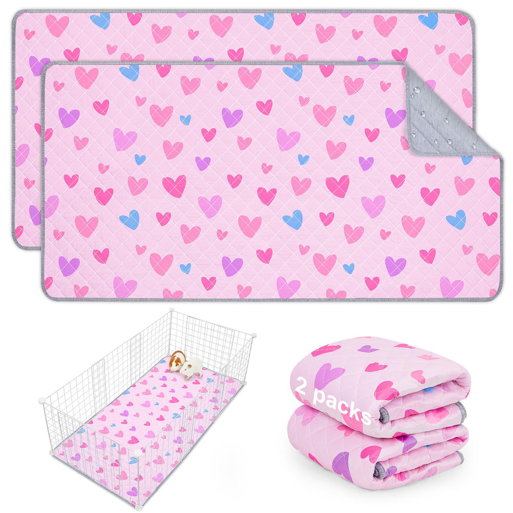 Bienbee guinea pig bedding 2-pack front highlights reusable pads for long-term savings.