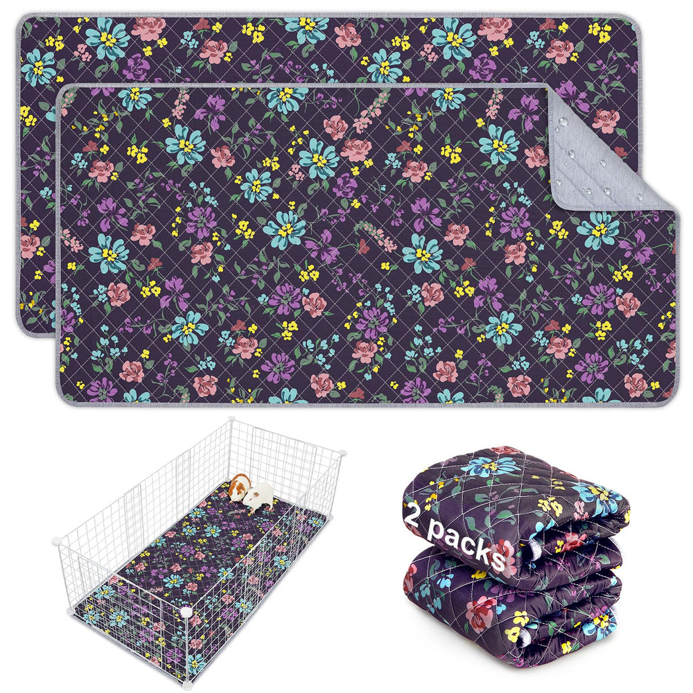 Bienbee guinea pig bedding 47x24 2-pack laid flat for roomy cage comfort