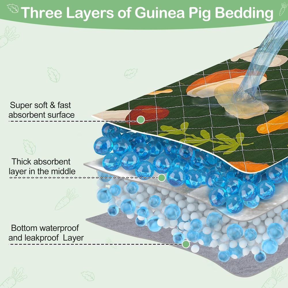 Bienbee Guinea Pig Bedding absorbent layer captures urine, keeping the setup drier.