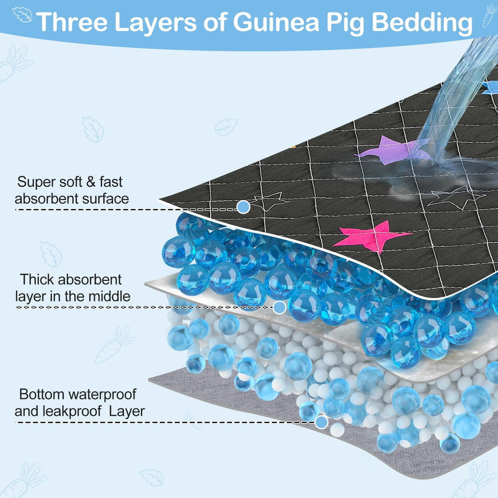Bienbee absorbent middle layer rapidly soaks urine for a tidy cage