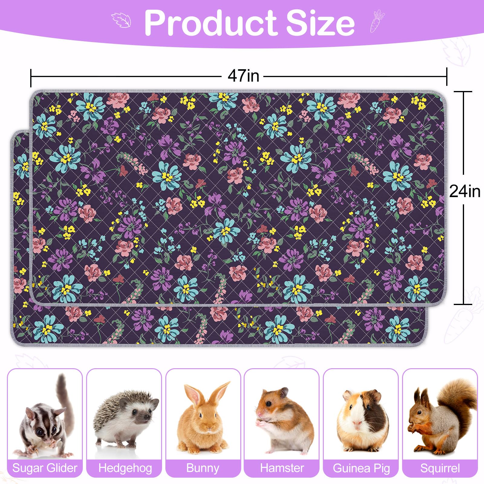 Bienbee guinea pig bedding machine washable for reusable care