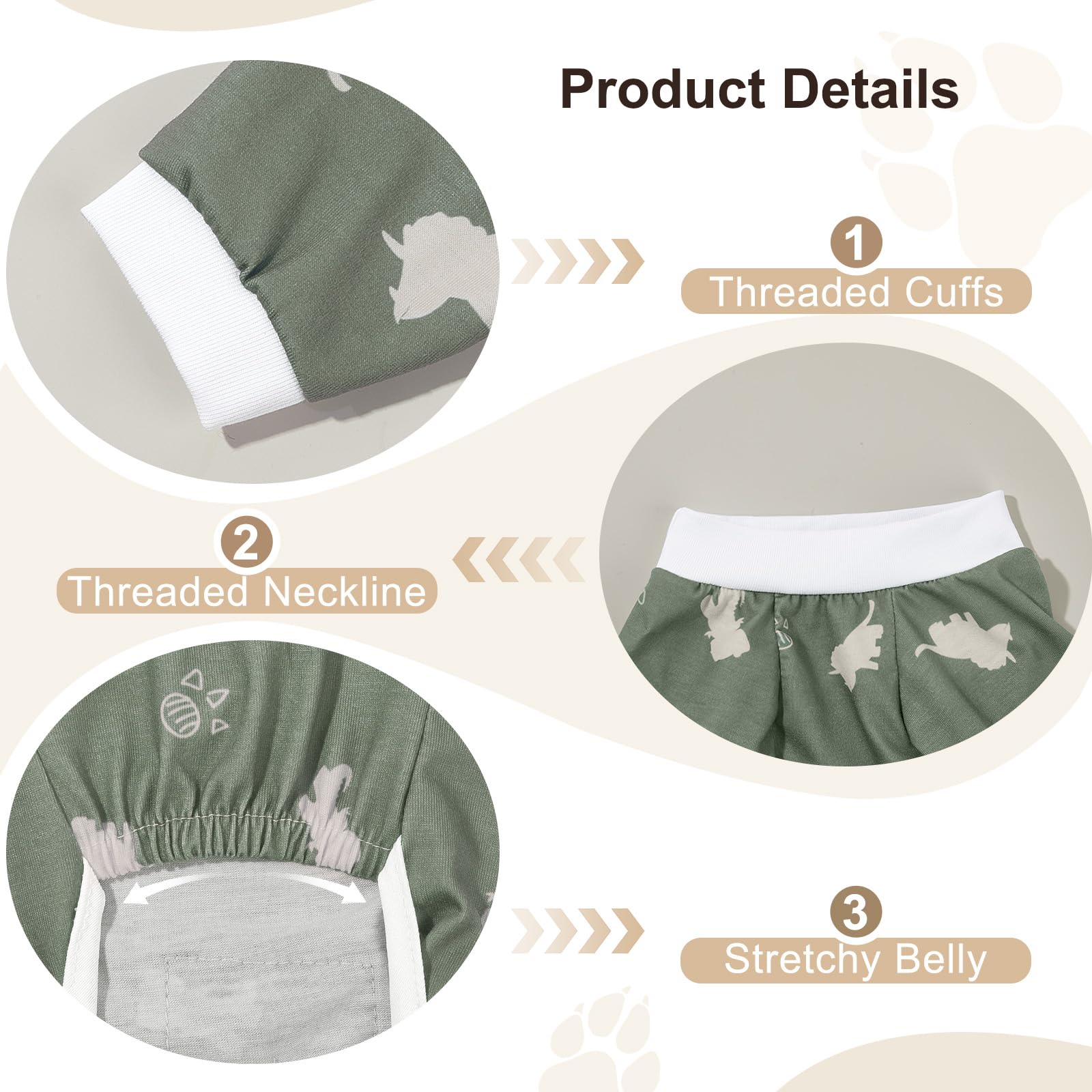 Bienbee machine-wash dog pajamas care image illustrating easy cleaning
