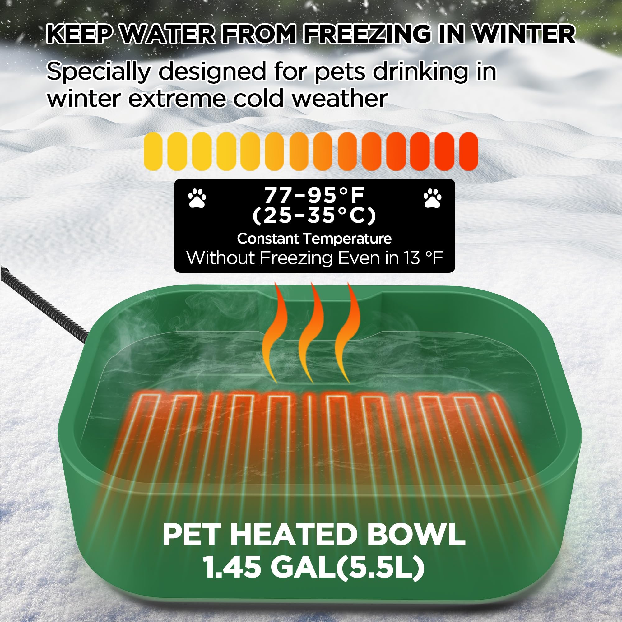 BietrunPro large-capacity bowl close-up reduces refills for pets.