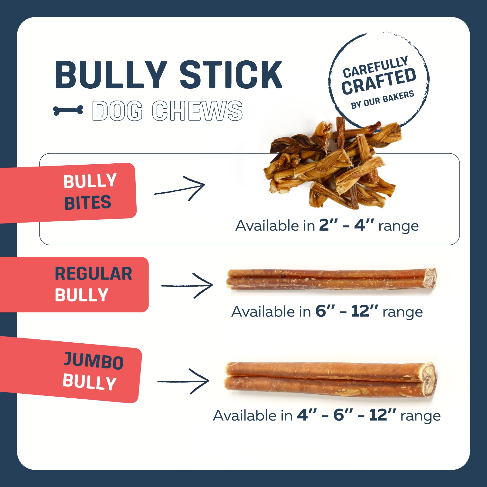 Big Lu bully sticks jumbo sticks suit strong chewers.