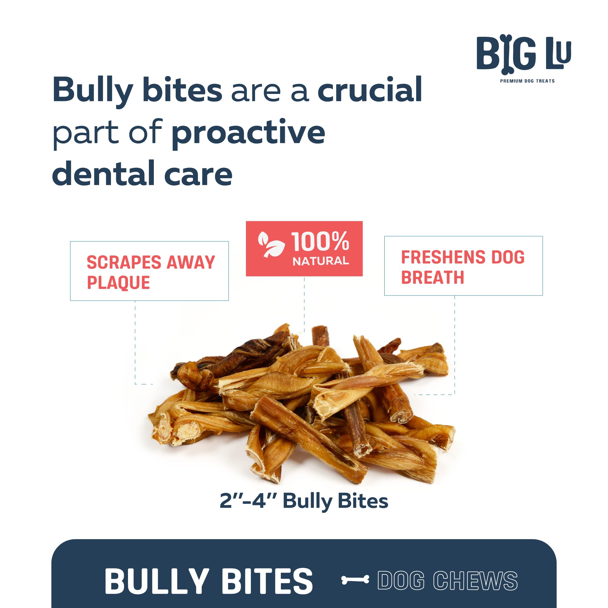 Big Lu bully sticks natural ingredients grain-free and additive-free.