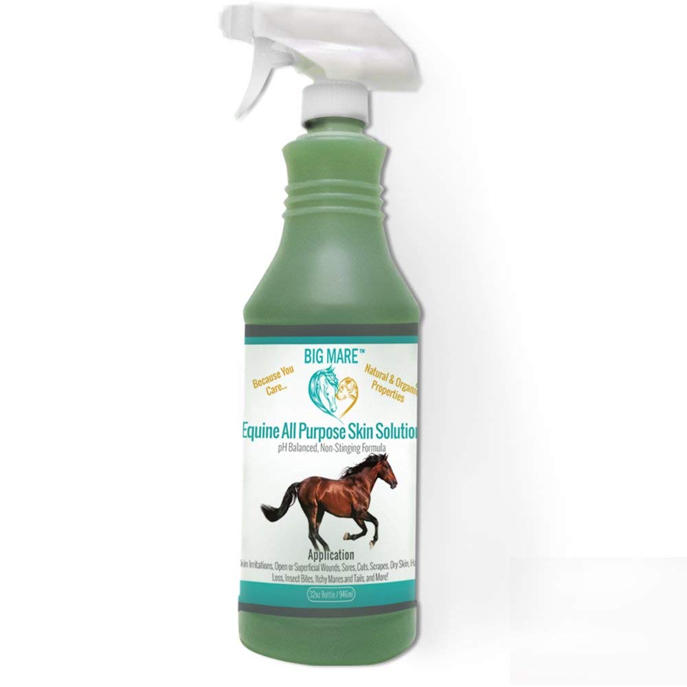 Big Mare all-purpose skin wound care bottle for routine equine first aid.