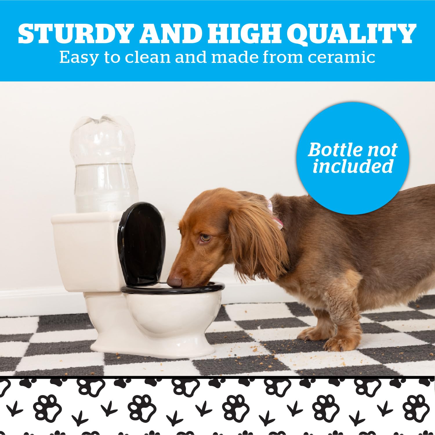 BigMouth Inc gravity-fed water dish for pets offers a sip-friendly, playful design.