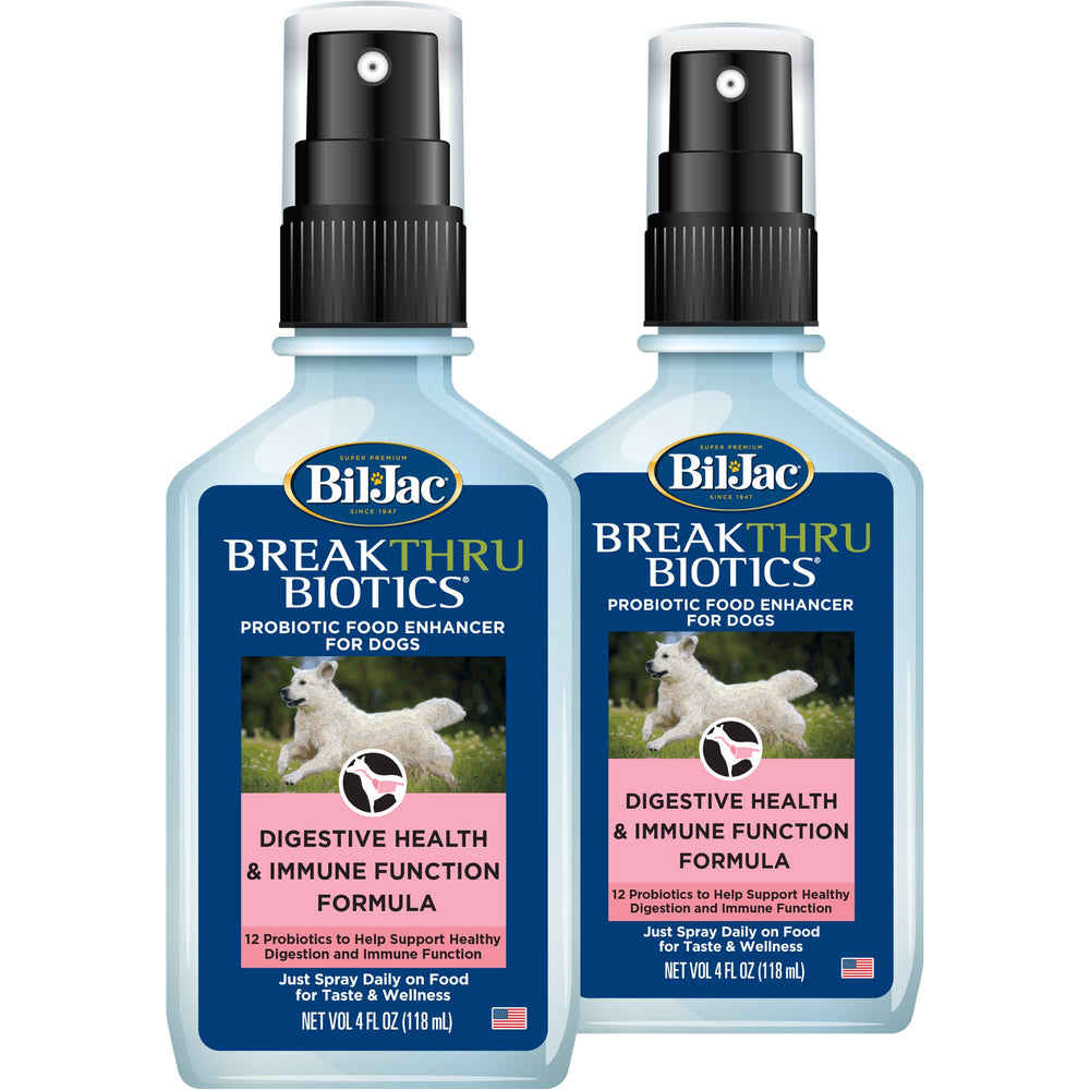 Bil-Jac BreakThru Biotics probiotic spray bottle boosts digestion support for dogs