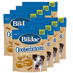 Bil-Jac Gooberlicious peanut butter dog treats in an 8-pack, ideal for training rewards.
