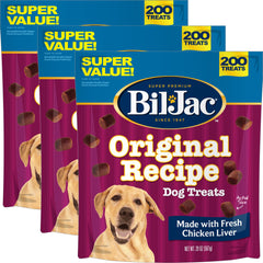 Bil-Jac Original Recipe Soft Training Treats bag with resealable pouch for fresh rewards.