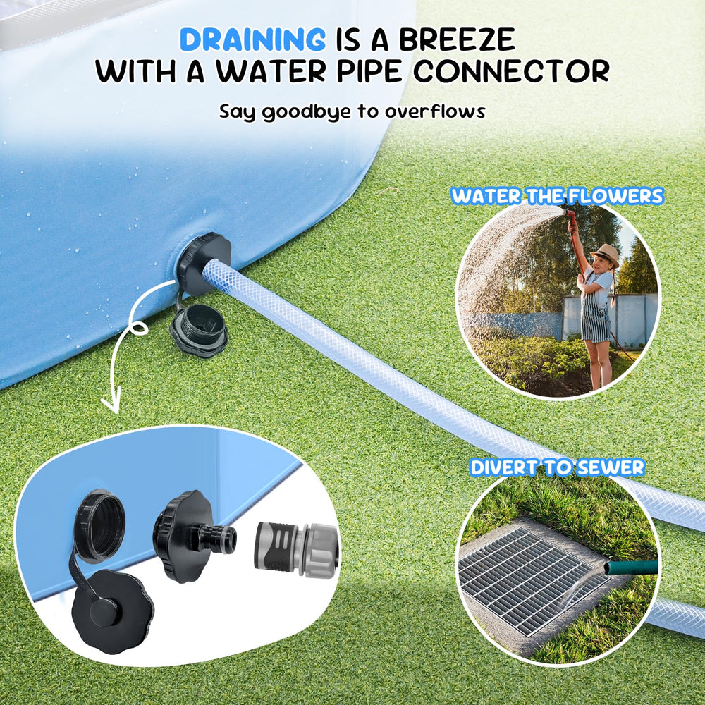 Bilibara dog pool offers sizes from 37 to 97 inches for all breeds.