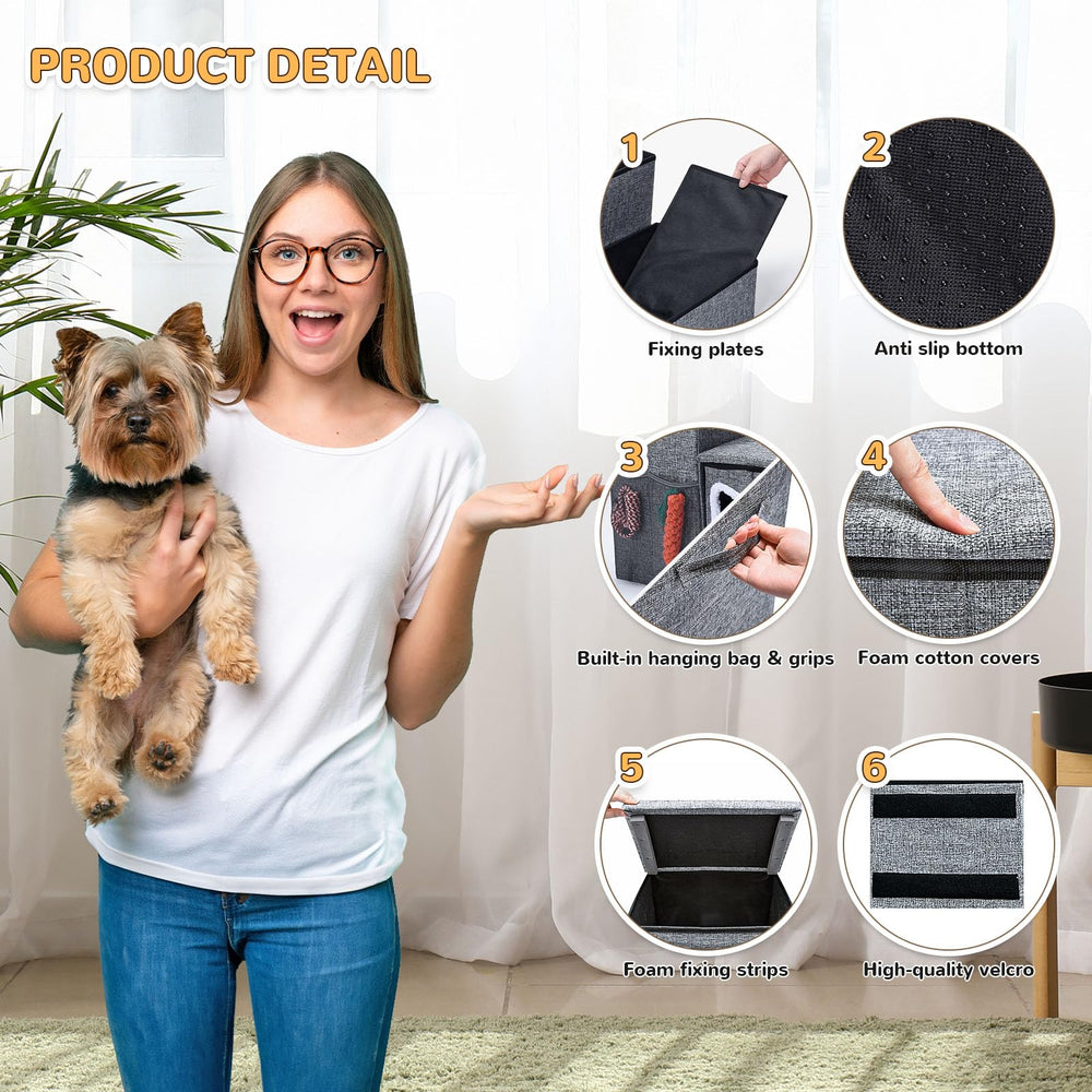 Bilibara dog stairs plush condo provides cozy resting space
