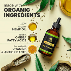 Billion Pets hemp oil bottle for cats promoting gentle relaxation