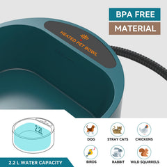 Billionchains 2-2l capacity bowl provides ample water for dogs and birds