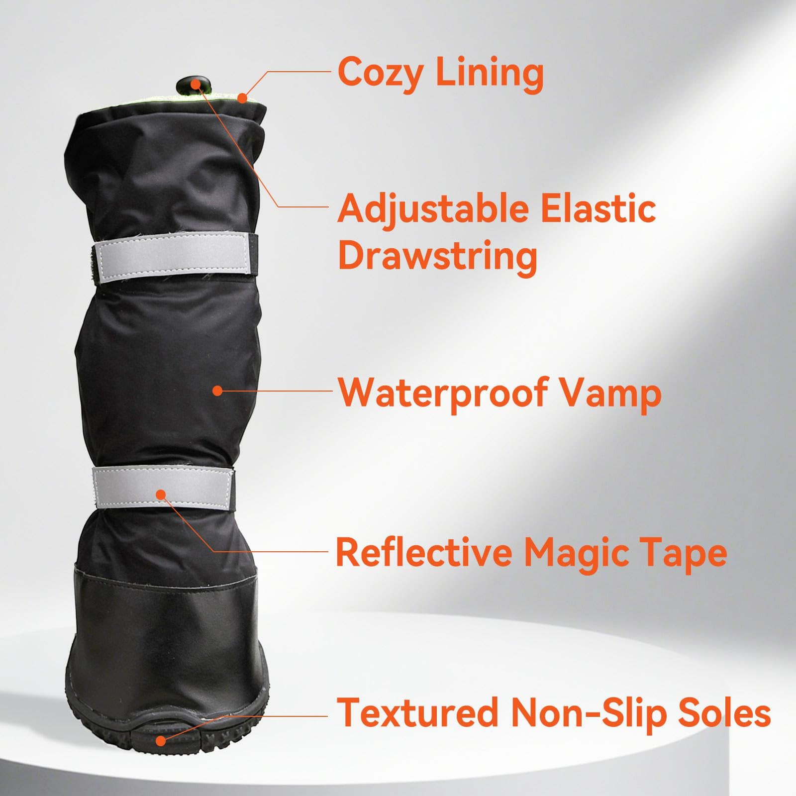 Billionchains reflective strap; improves visibility for safer evening walks.