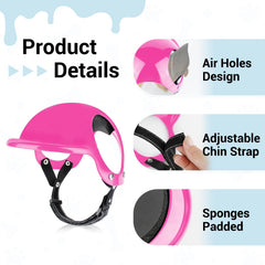 BillionChains dog goggles pink clear-lens provide eye protection.