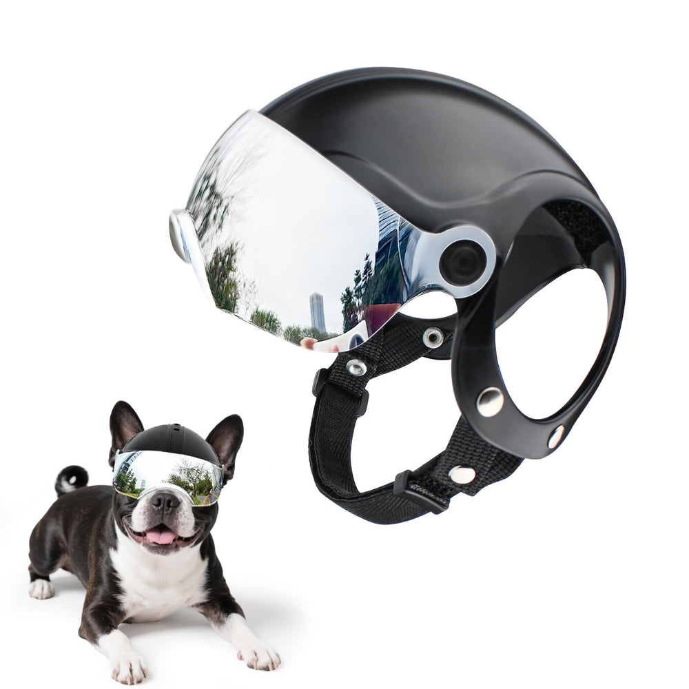 Billionchains dog helmet for small-breed fits for comfortable rides.