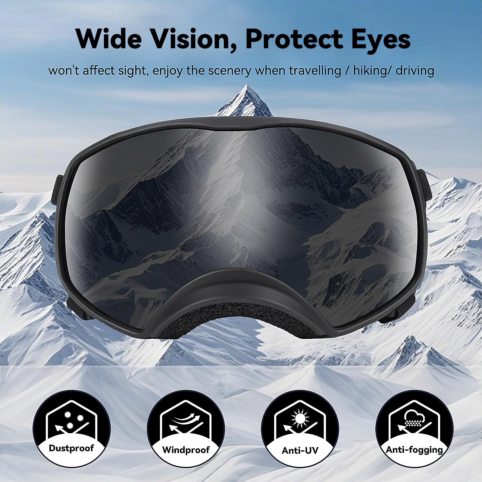 Billionchains dog sunglasses feature a soft, flexible frame for comfortable wear.