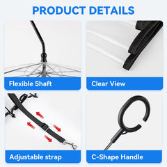 BillionChains dog umbrella assembly-steps shows easy setup for rain protection.