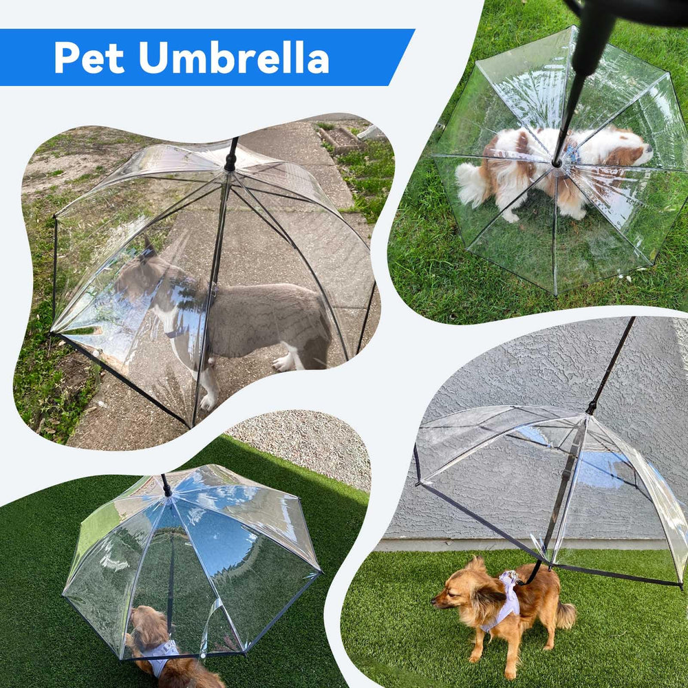 BillionChains dog umbrella tilt-45-deg improves rain coverage and wind protection.