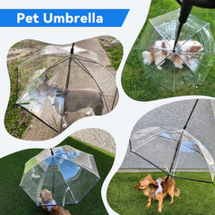BillionChains dog umbrella tilt-45-deg improves rain coverage and wind protection.