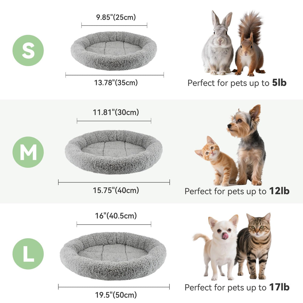 Billionchains round cat bed washable polyester keeps the space clean after playful sessions.